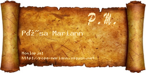 Pósa Mariann névjegykártya