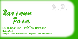 mariann posa business card
